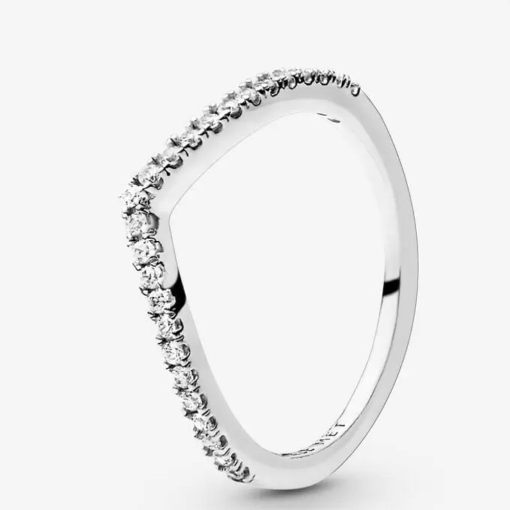 Sparkling Wishbone Ring